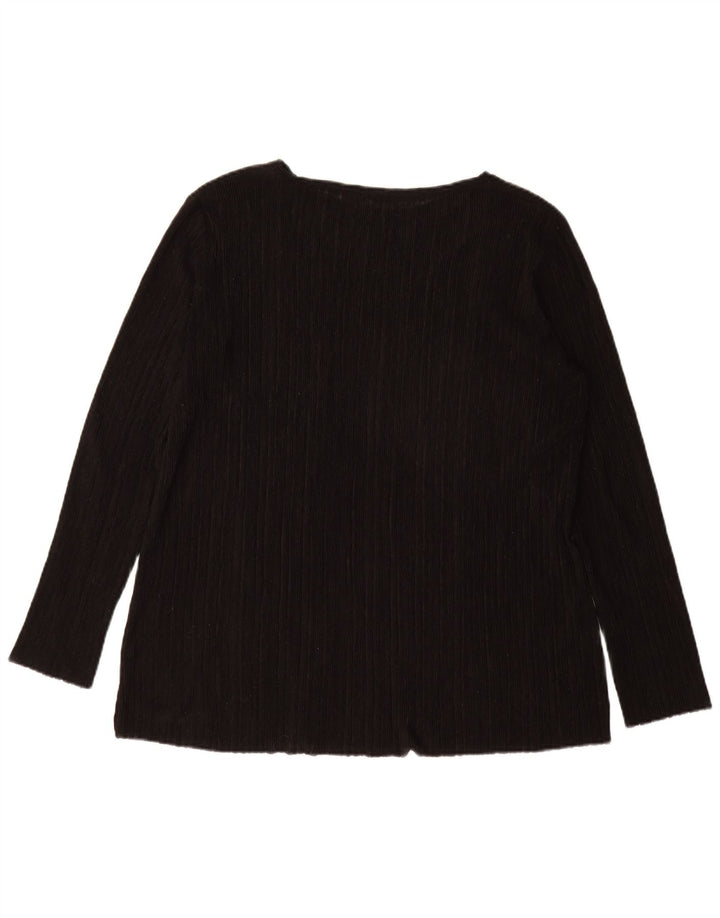 Zara Womens Oversized Boat Neck Jumper Sweater UK 14 Medium Black