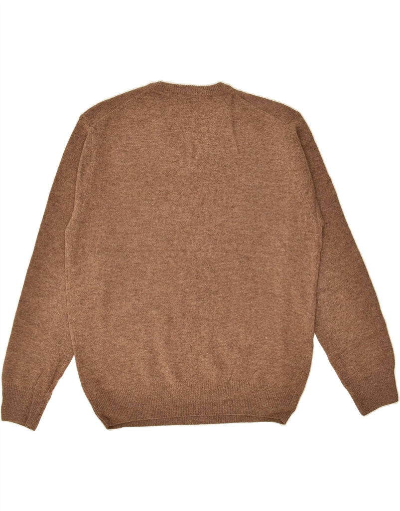 GANT Mens V-Neck Jumper Sweater Large Brown Lambswool | Vintage Gant | Thrift | Second-Hand Gant | Used Clothing | Messina Hembry 