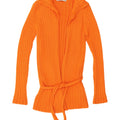 Zara Womens Cardigan Sweater UK 12 Medium Orange Cotton