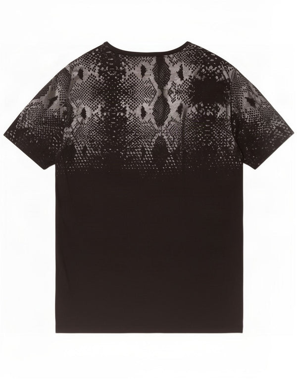 Puma Mens T-Shirt Top Medium Black Animal Print