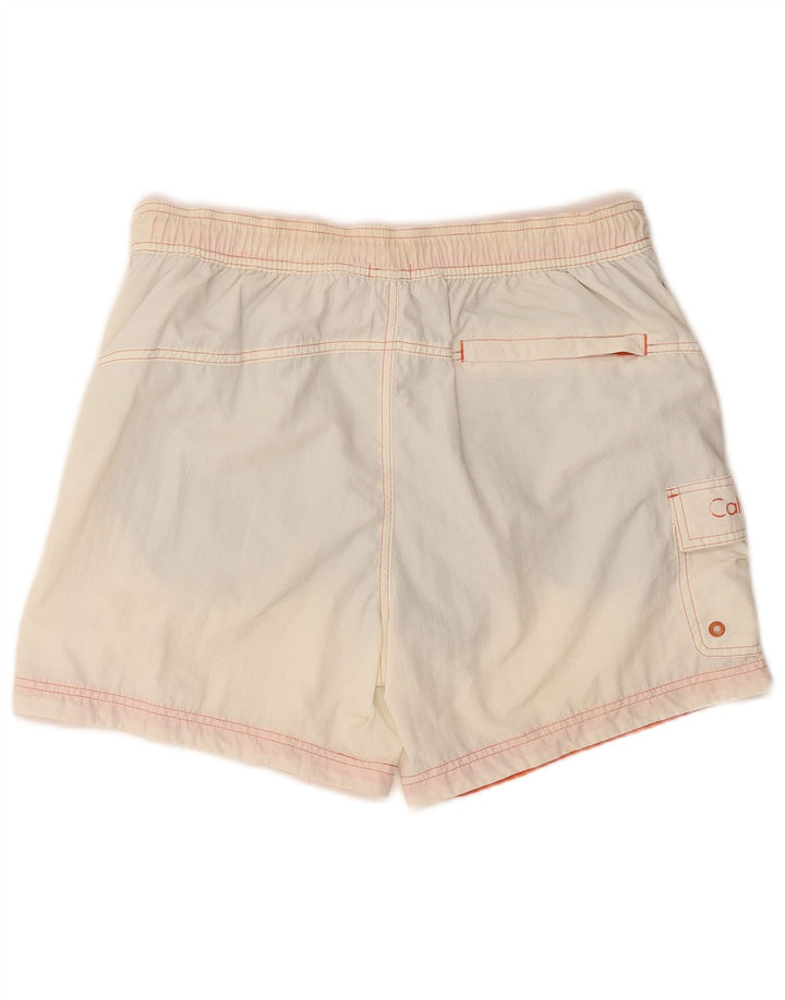 CALVIN KLEIN Mens Swimming Shorts Medium  White