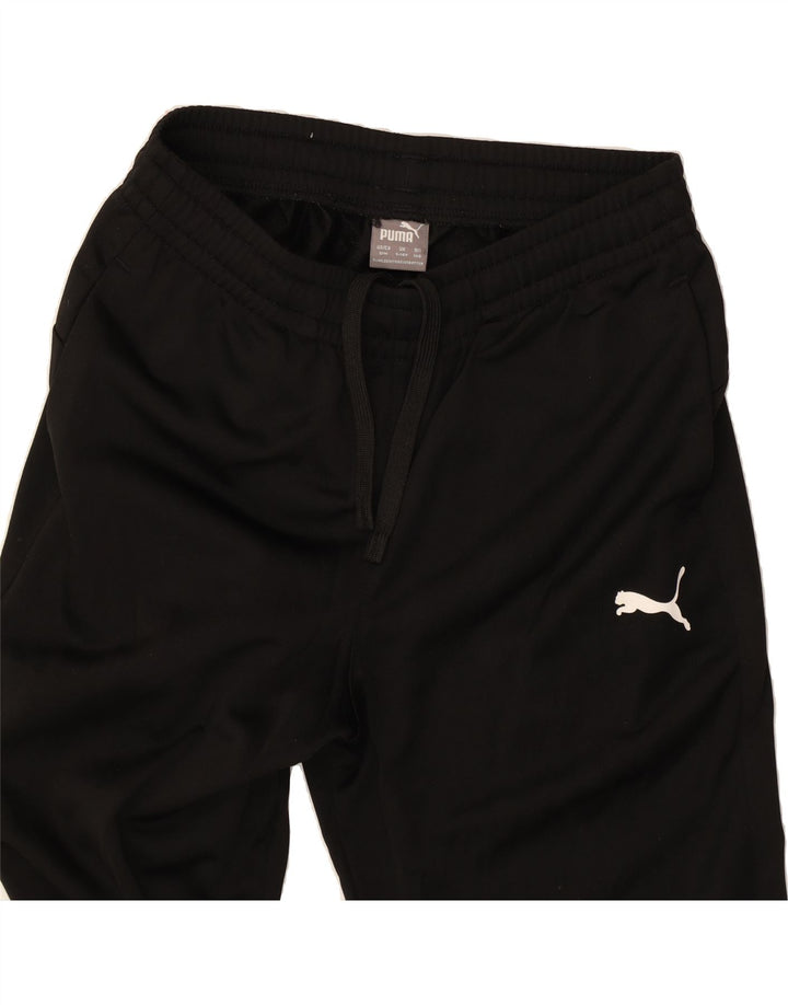 PUMA Boys Tracksuit Trousers Joggers 9-10 Years Small Black Vintage Puma and Second-Hand Puma from Messina Hembry 