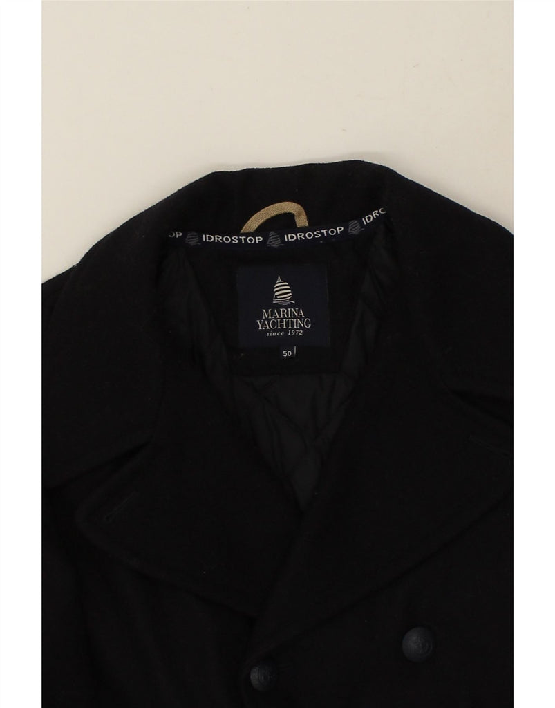 MARINA YACHTING Mens Pea Coat IT 50 Large Navy Blue | Vintage Marina Yachting | Thrift | Second-Hand Marina Yachting | Used Clothing | Messina Hembry 