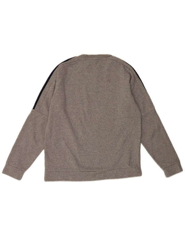Adidas Mens Sweatshirt Jumper Medium Grey Cotton