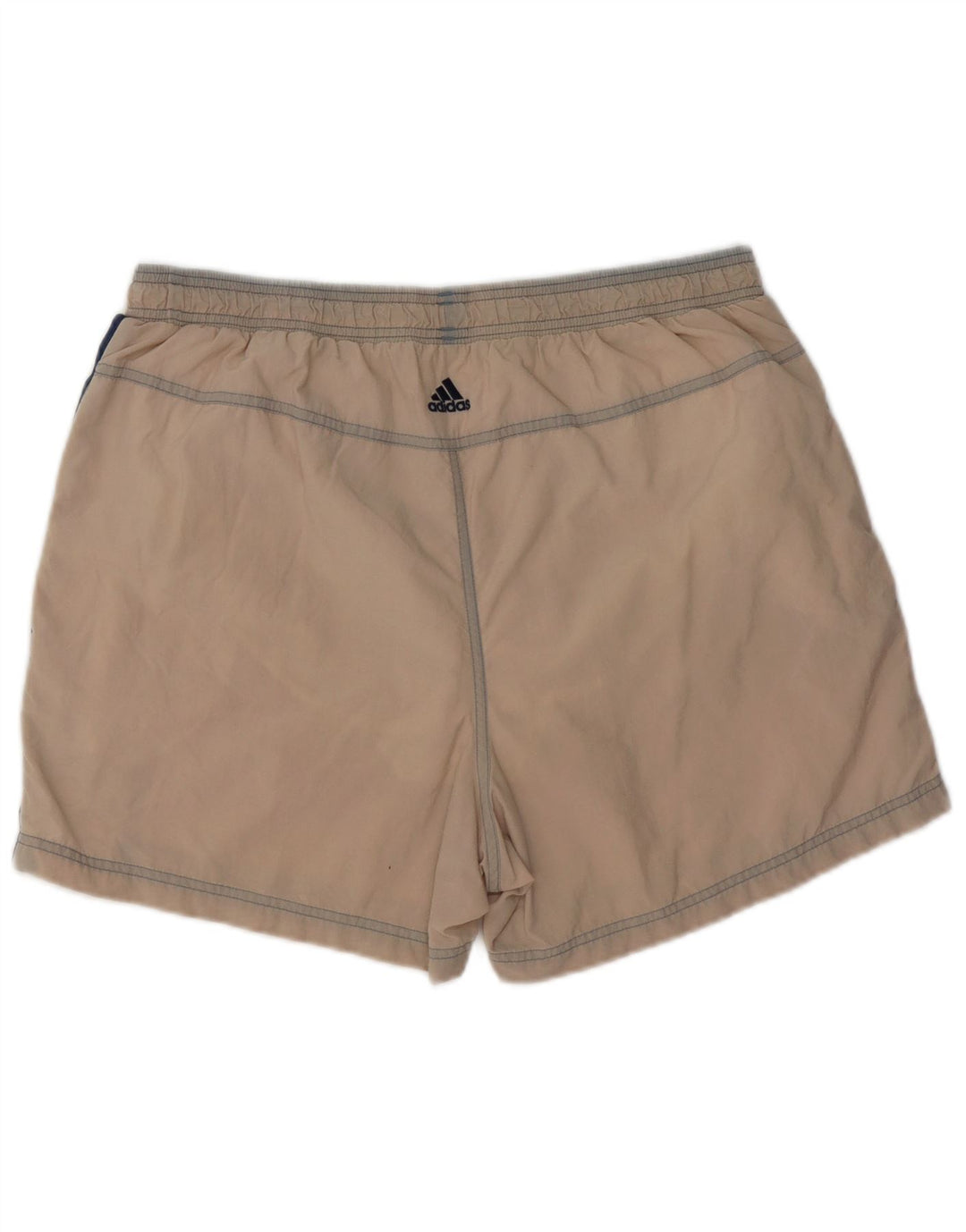 ADIDAS Mens Graphic Sport Shorts Large Beige Colourblock Polyester