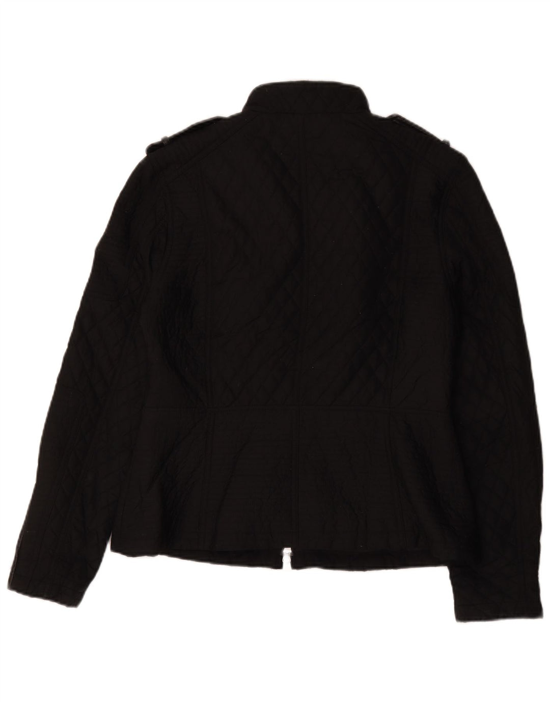 Barbour Womens Military Quilted Jacket UK 16 Large Black