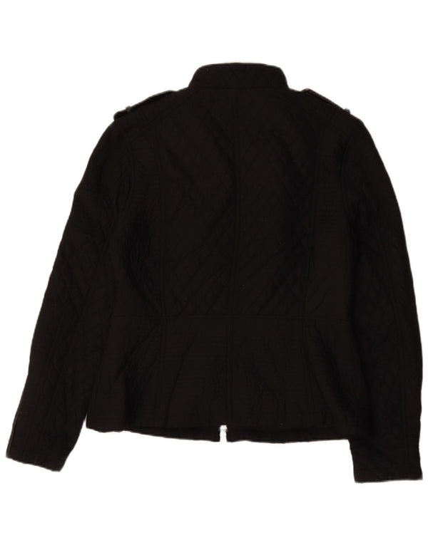 Barbour Womens Military Quilted Jacket UK 16 Large Black