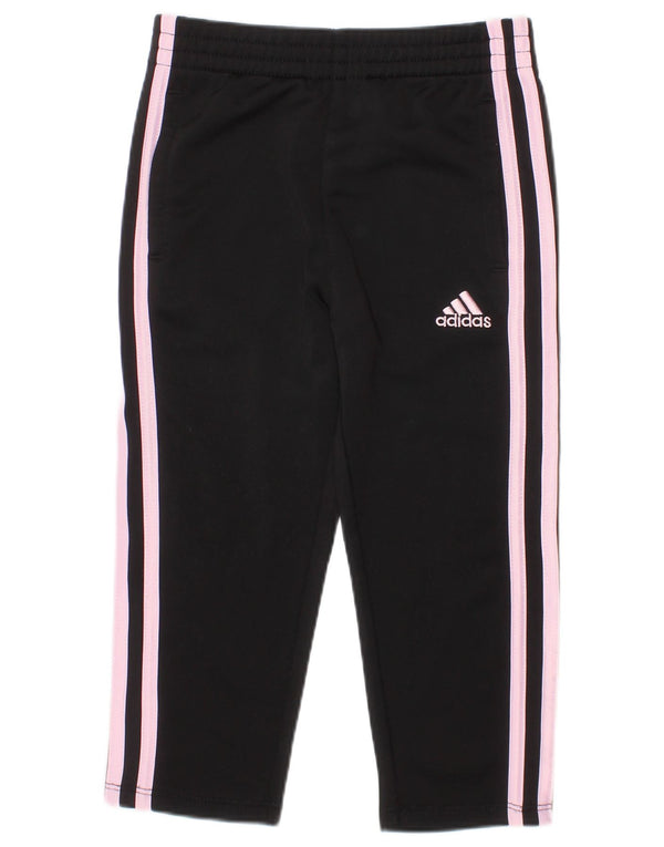 ADIDAS Baby Girls Tracksuit Trousers 18-24 Months  Black Polyester