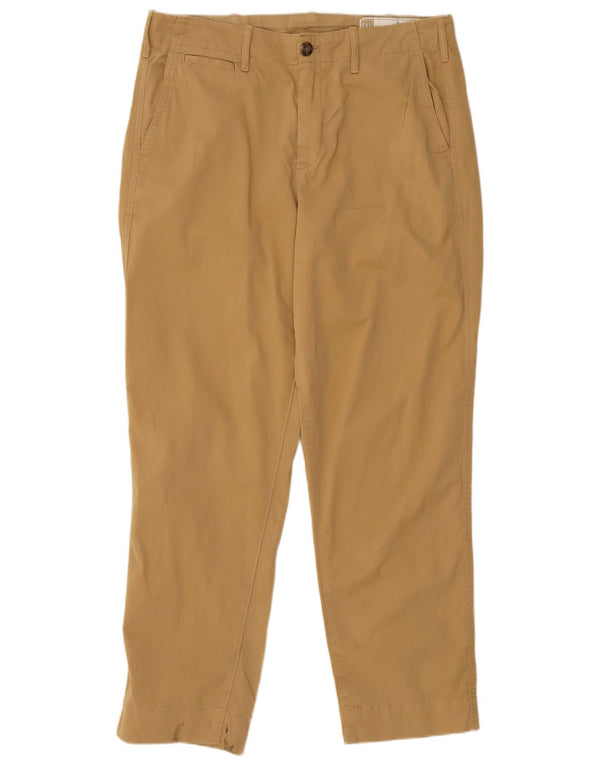 Gap Womens High Waist Straight Chino Trousers US 10 Large W32 L26 Beige