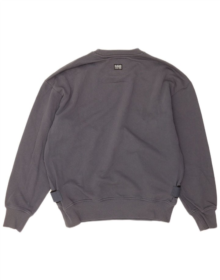 G-Star Mens Sweatshirt Jumper Large Grey Cotton