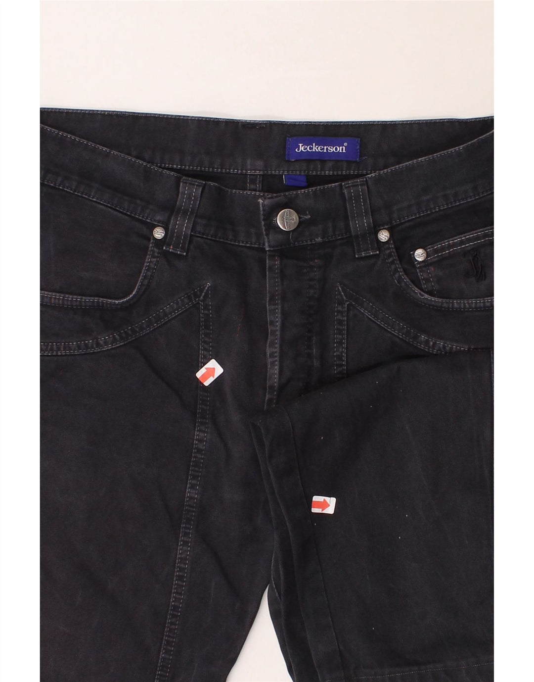 JECKERSON Womens Slim Jeans W33 L26 Navy Blue Cotton Vintage Jeckerson and Second-Hand Jeckerson from Messina Hembry 