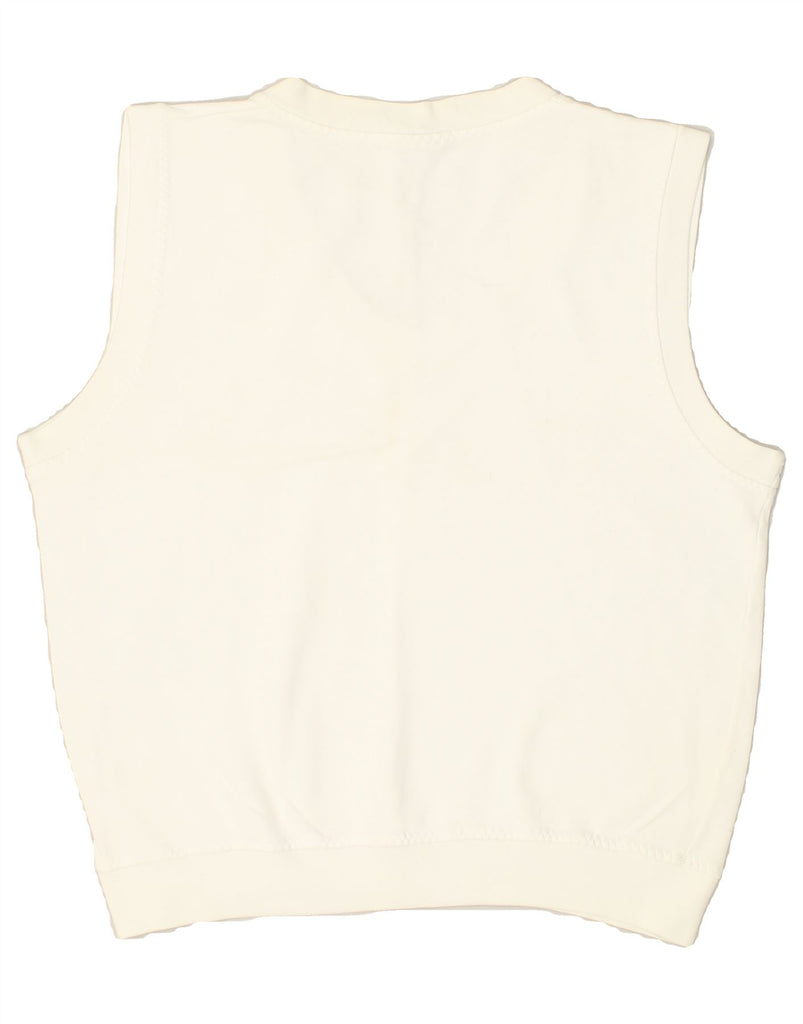 SERGIO TACCHINI Womens Vest Tank Top UK 14 Medium White | Vintage Sergio Tacchini | Thrift | Second-Hand Sergio Tacchini | Used Clothing | Messina Hembry 