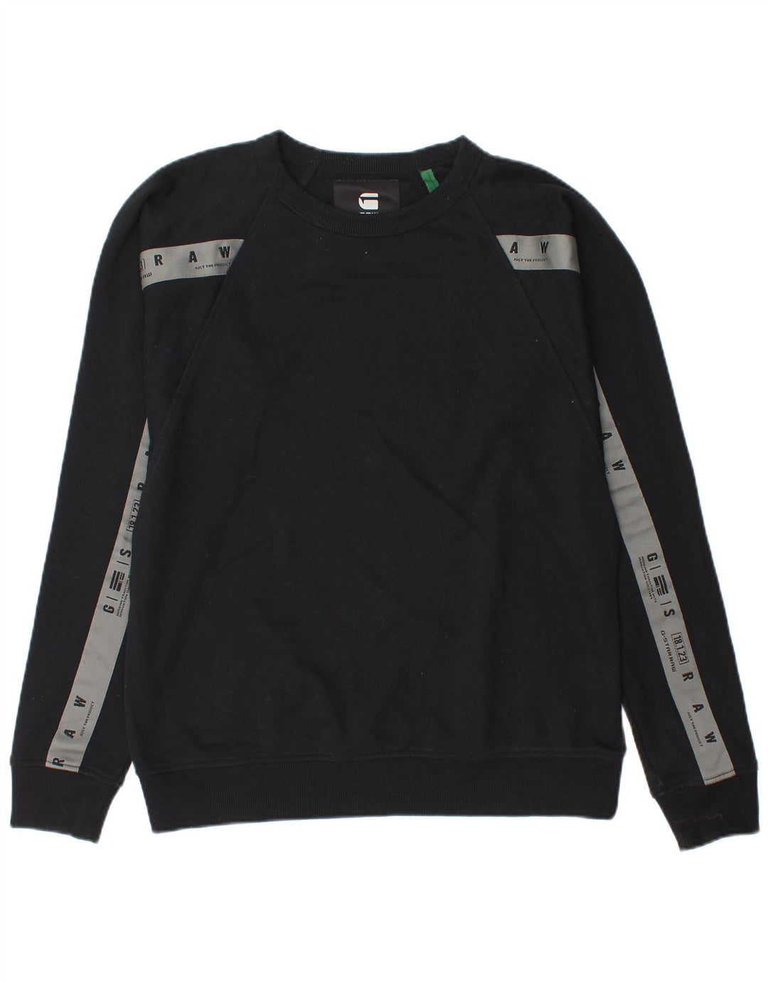 G-Star Mens Graphic Sweatshirt Jumper Large Black Colourblock Cotton