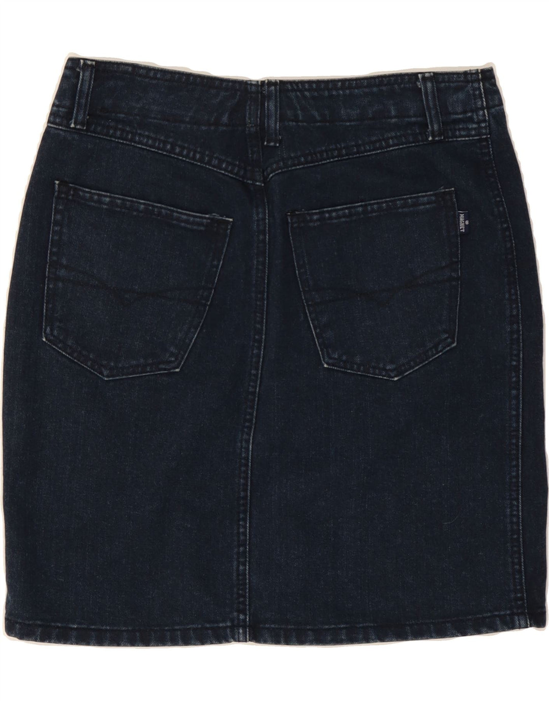 VINTAGE Womens Denim Skirt IT 40 Small W27  Navy Blue