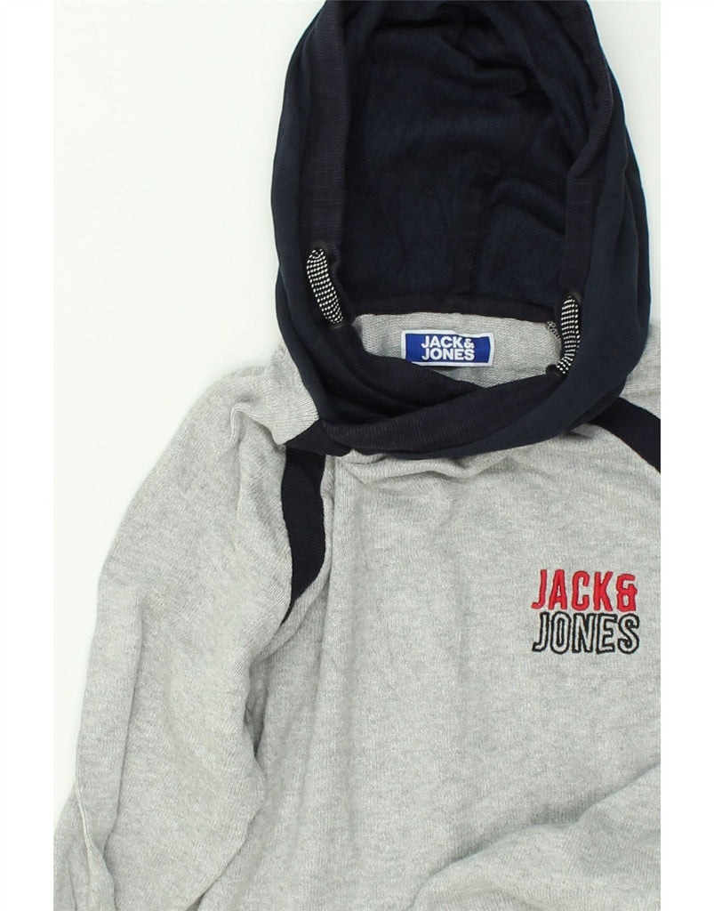 JACK & JONES Boys Hoodie Jumper 8-9 Years Grey | Vintage Jack & Jones | Thrift | Second-Hand Jack & Jones | Used Clothing | Messina Hembry 