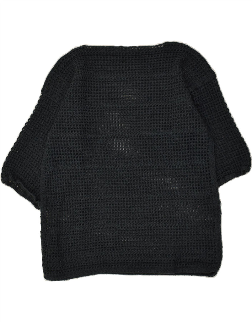 VINTAGE Womens Short Sleeve Boat Neck Jumper Sweater UK 16 Large Grey | Vintage Vintage | Thrift | Second-Hand Vintage | Used Clothing | Messina Hembry 