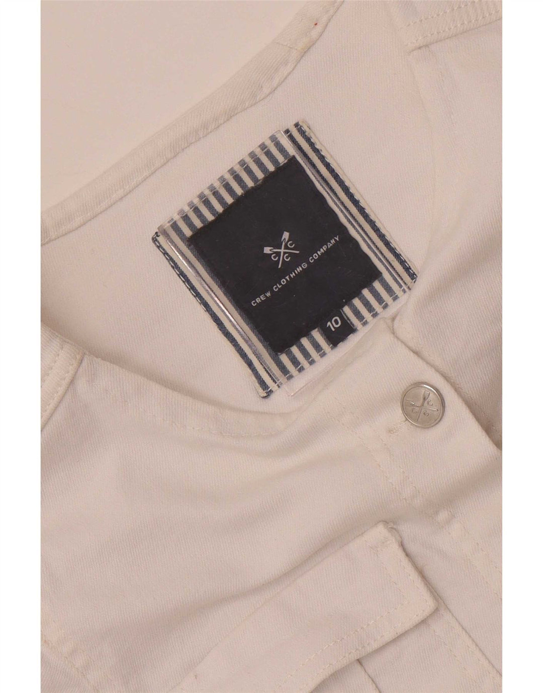 Crew Clothing Womens Denim Jacket UK 10 Small  White