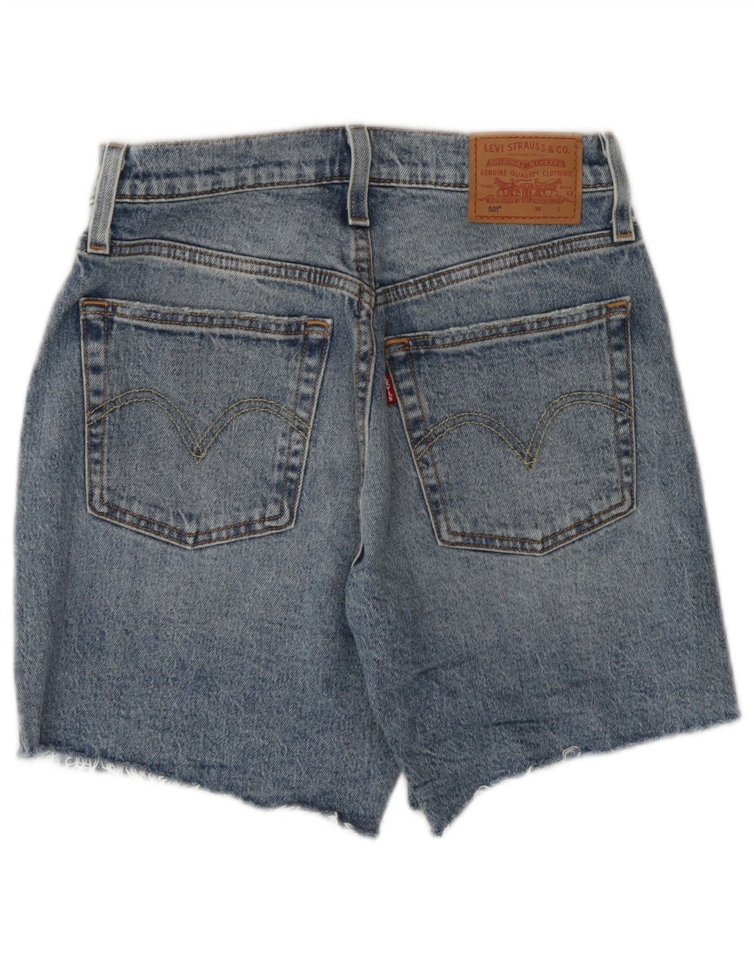 Levi's Womens 501 Distressed Denim Shorts W26 Small  Blue