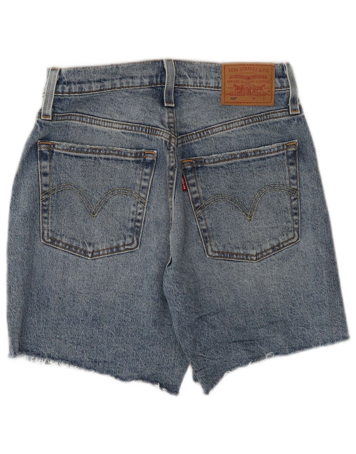 Levi's Womens 501 Distressed Denim Shorts W26 Small  Blue