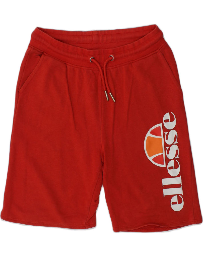 ELLESSE Boys Graphic Sport Shorts 9-10 Years Red Cotton | Vintage Ellesse | Thrift | Second-Hand Ellesse | Used Clothing | Messina Hembry 