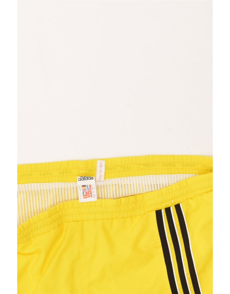 ADIDAS Mens Sport Shorts Large Yellow Polyester | Vintage Adidas | Thrift | Second-Hand Adidas | Used Clothing | Messina Hembry 