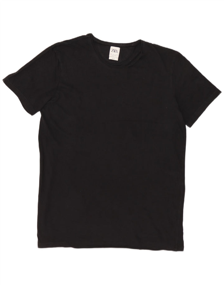 ZARA Mens T-Shirt Top Large Black