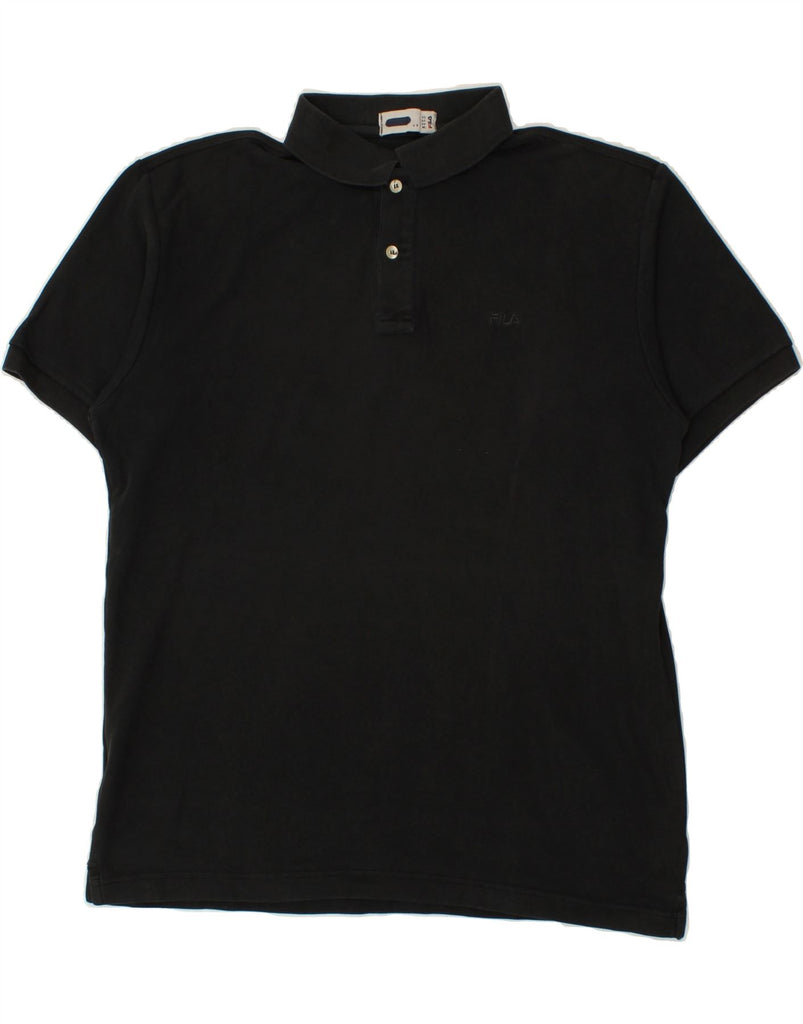 FILA Mens Polo Shirt IT 52 Large Black Vintage Fila and Second-Hand Fila from Messina Hembry 