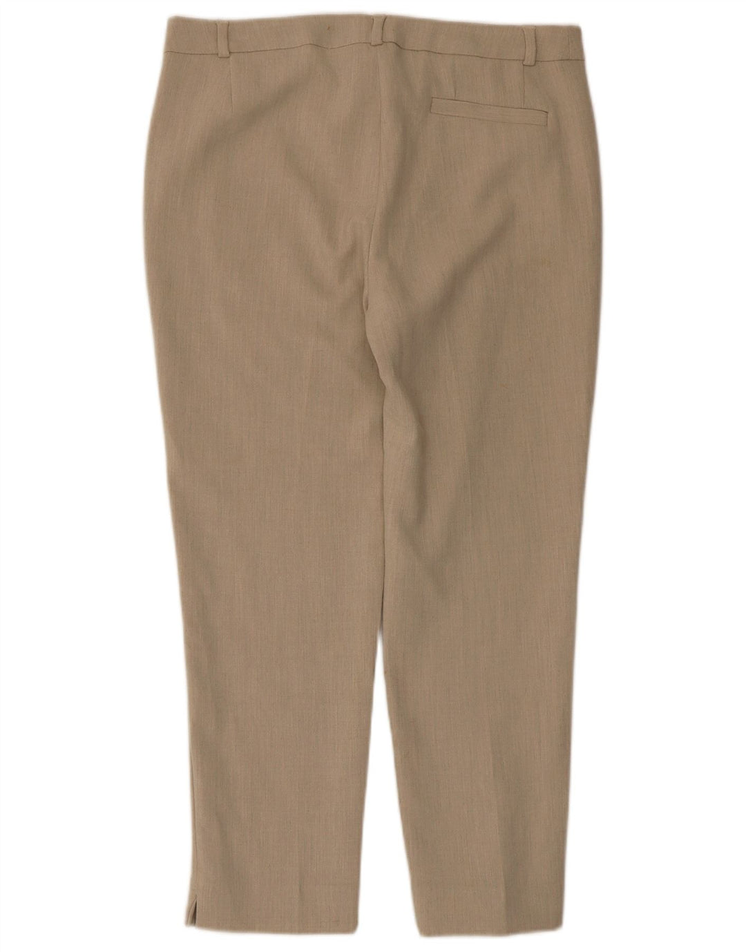 Marks & Spencer Womens Cropped Trousers UK 12 Medium W32 L25 Beige