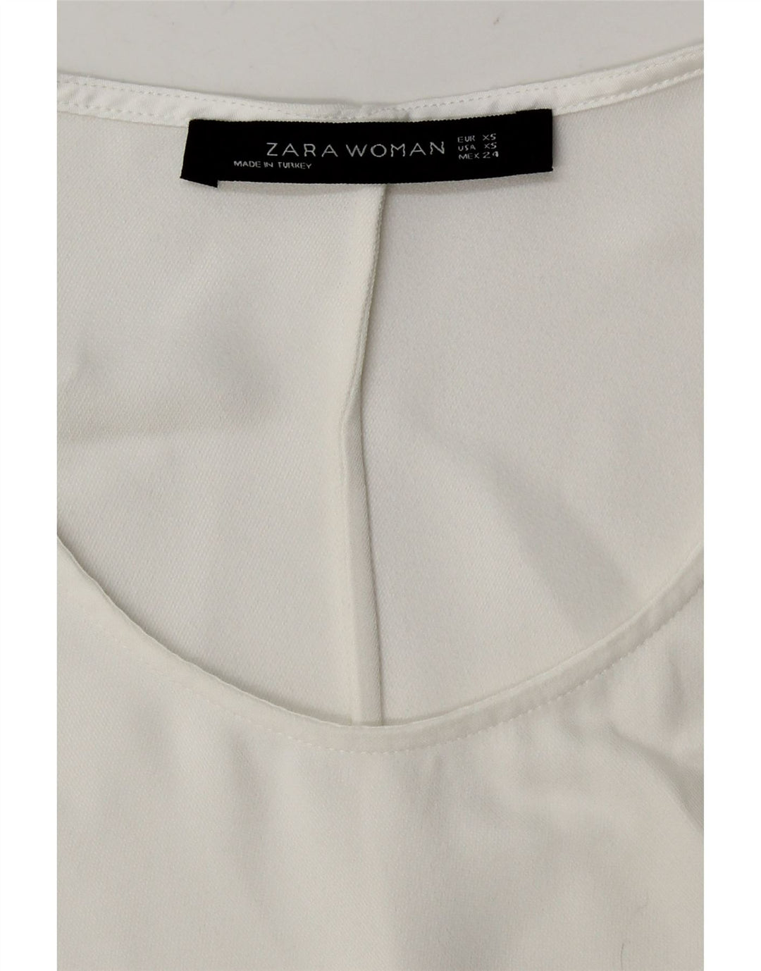 Zara Womens Long Sleeve Blouse Top UK 6 XS White