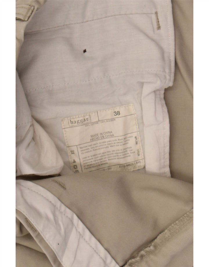 HAGGAR Mens Chino Shorts W38 XL Beige Cotton Vintage Haggar and Second-Hand Haggar from Messina Hembry 