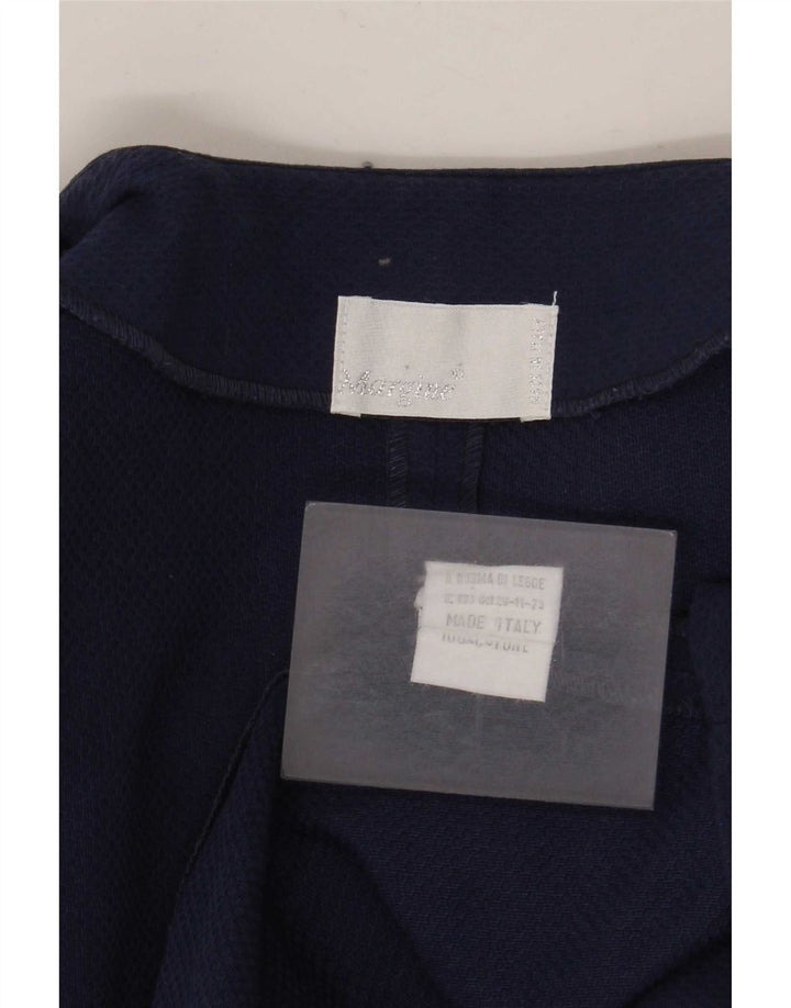 Vintage Womens Regular Sheath Dress UK 14 Medium Navy Blue Cotton