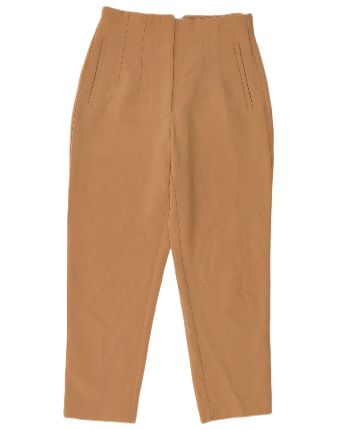 Zara Womens Tapered Suit Trousers Medium W28 L26 Beige