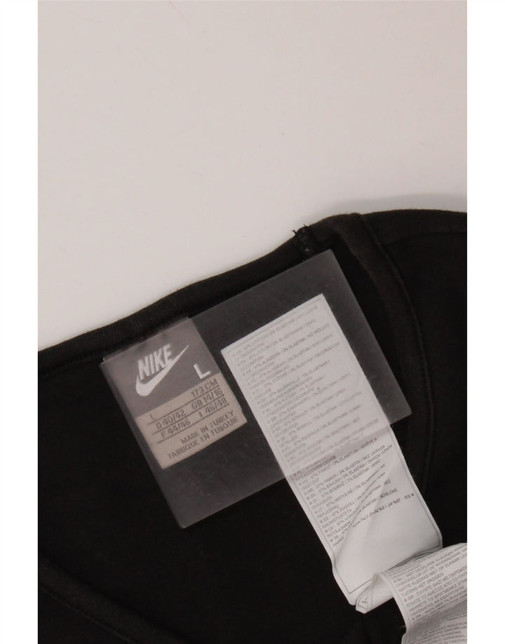 NIKE Womens T-Shirt Top UK 14/16 Large Black Cotton