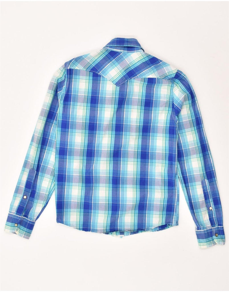 HOLLISTER Mens Shirt Small Blue Check Cotton | Vintage Hollister | Thrift | Second-Hand Hollister | Used Clothing | Messina Hembry 