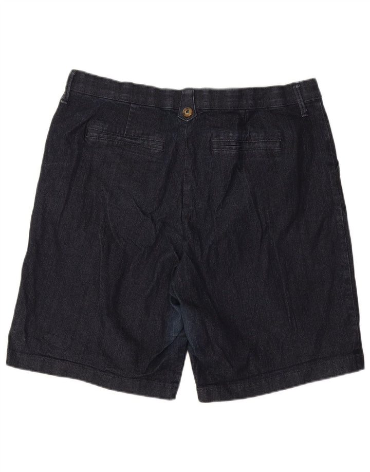 LEE Womens Denim Shorts US 18 2XL W38 Navy Blue Cotton
