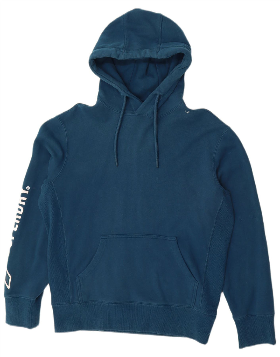 SUPERDRY Mens Graphic Hoodie Jumper Small Blue Cotton