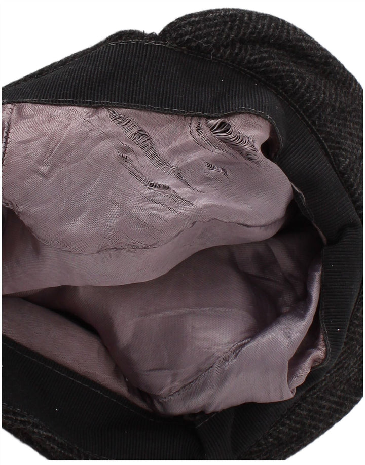 Vintage Mens Flat Cap Medium Grey Herringbone Classic
