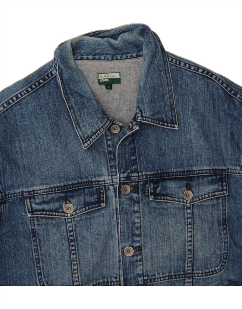 PAUL SMITH Mens Denim Jacket UK 40 Large Blue Cotton Vintage Paul Smith and Second-Hand Paul Smith from Messina Hembry 