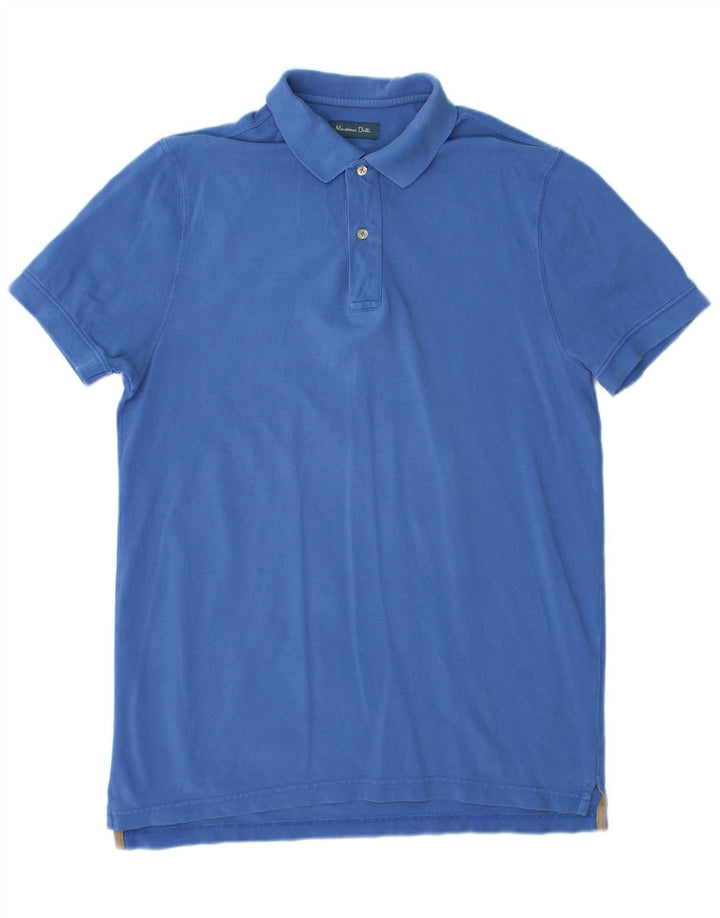 MASSIMO DUTTI Mens Polo Shirt Medium Blue