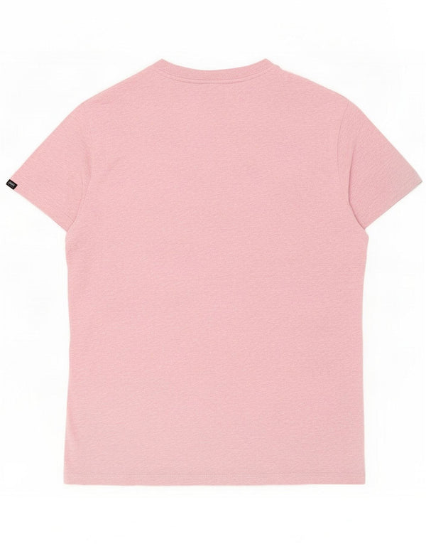 Superdry Mens T-Shirt Top Small Pink Flecked Cotton