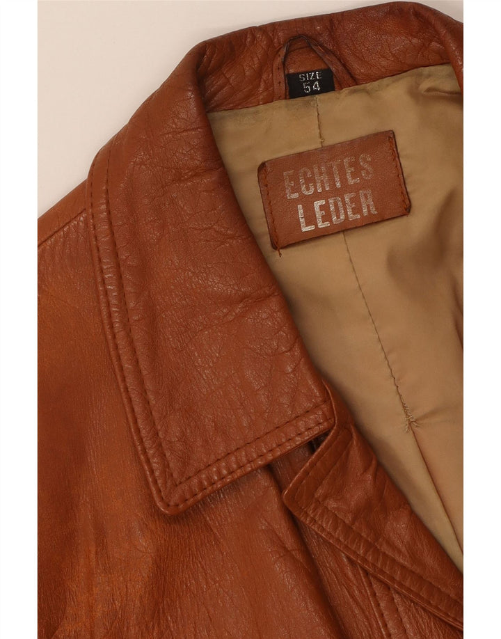 Vintage Mens Leather Jacket UK 38 Medium Brown Leather