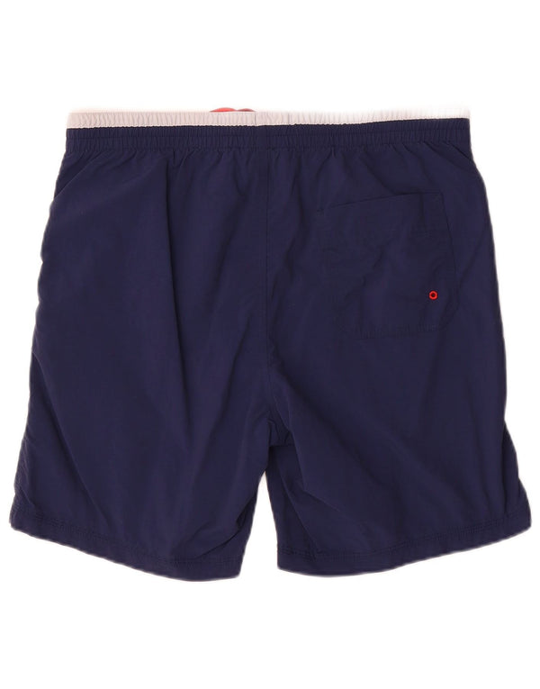 Diadora Mens Graphic Swimming Shorts Large Navy Blue Colourblock Nylon