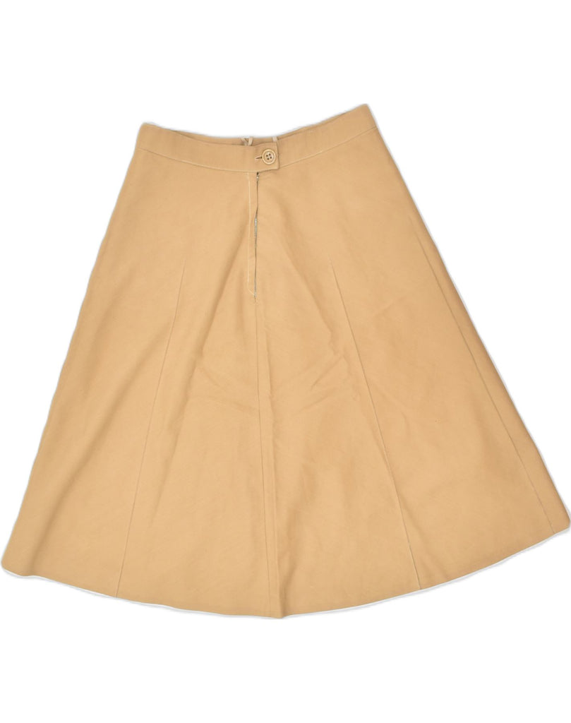 VINTAGE Womens A-Line Skirt W27 Small Beige | Vintage | Thrift | Second-Hand | Used Clothing | Messina Hembry 