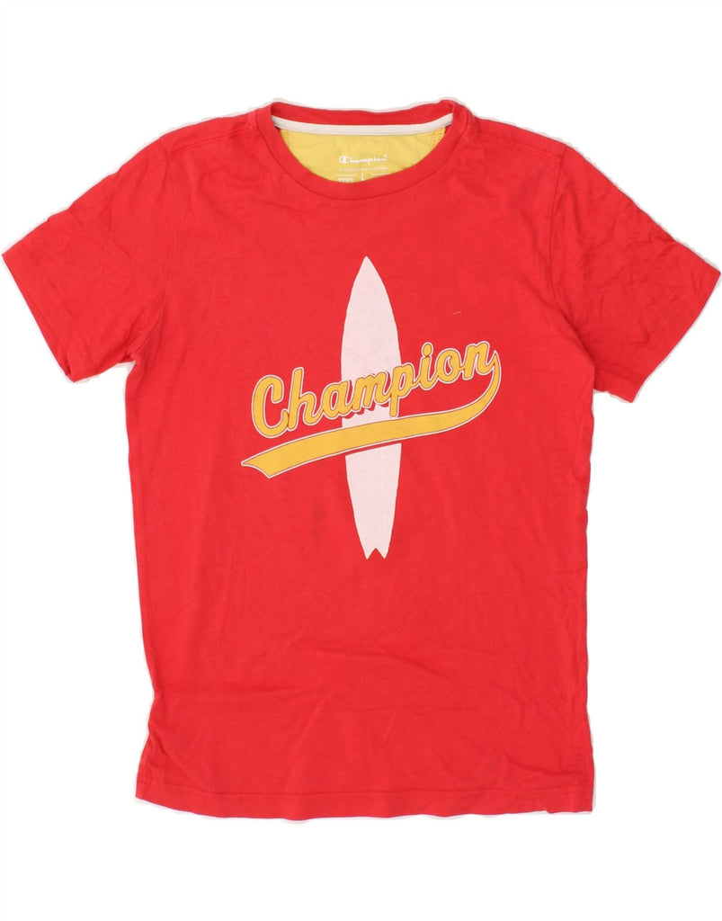 CHAMPION Girls Graphic T-Shirt Top 11-12 Years Large  Red | Vintage Champion | Thrift | Second-Hand Champion | Used Clothing | Messina Hembry 