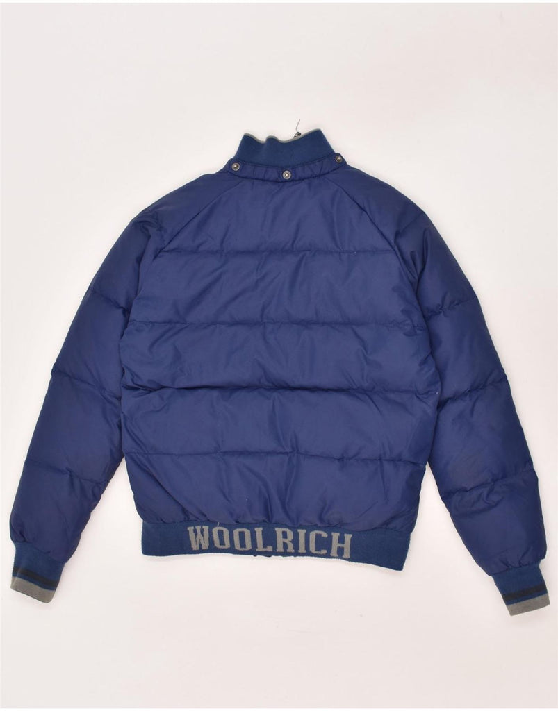 WOOLRICH Boys Graphic Padded Jacket 11-12 Years Navy Blue Nylon | Vintage Woolrich | Thrift | Second-Hand Woolrich | Used Clothing | Messina Hembry 