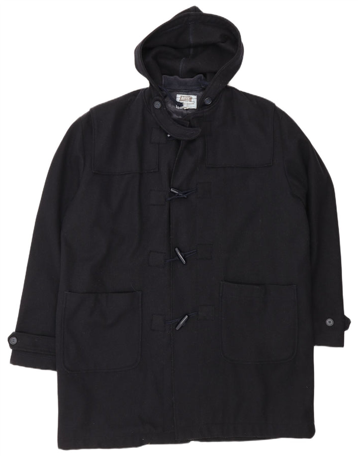 Rifle Mens Hooded Duffle Coat UK 42 XL Navy Blue Wool