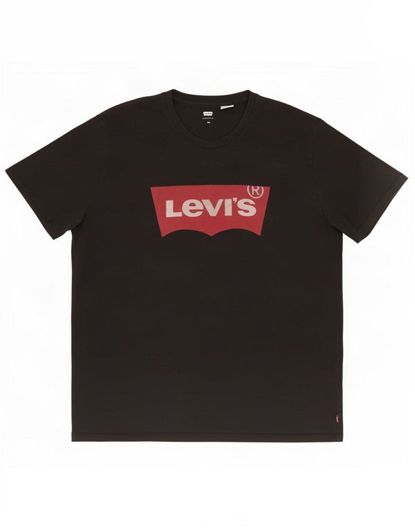 Levi's Mens Graphic T-Shirt Top 2XL Black Cotton
