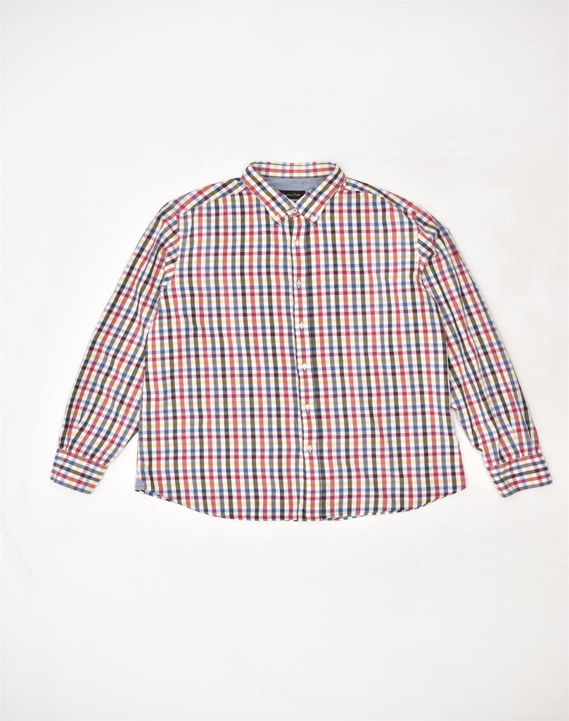 MASSIMO DUTTI Mens Shirt XL Multicoloured Check Cotton | Vintage | Thrift | Second-Hand | Used Clothing | Messina Hembry 