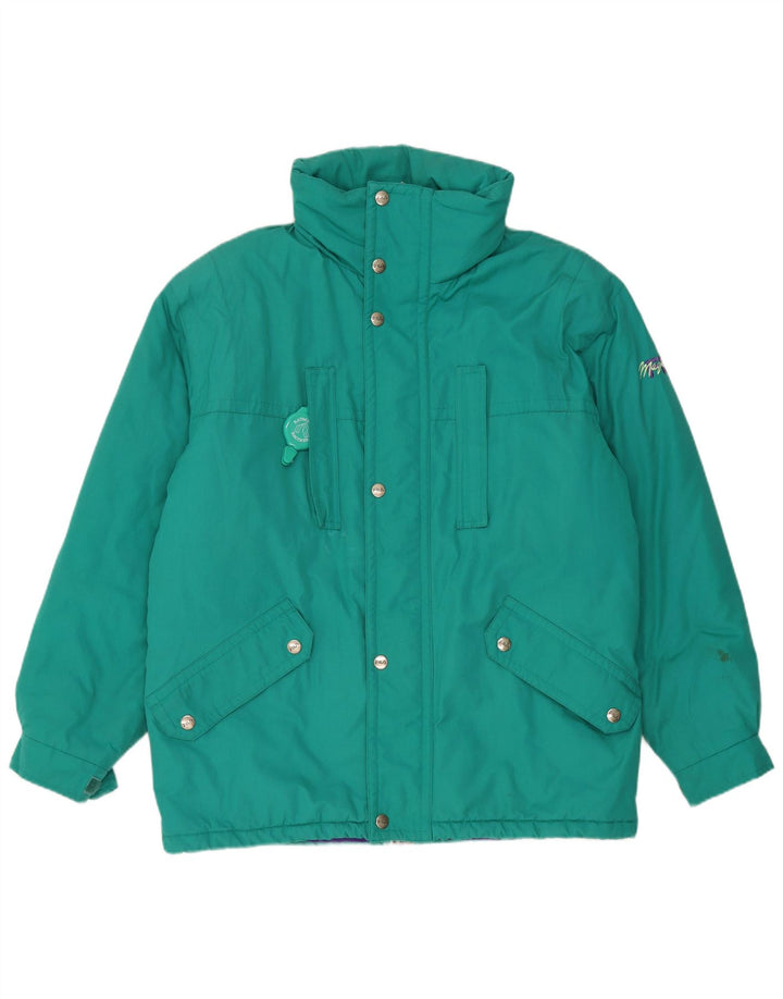 Fila Mens Hooded Ski Jacket IT 50 Large Green Cotton
