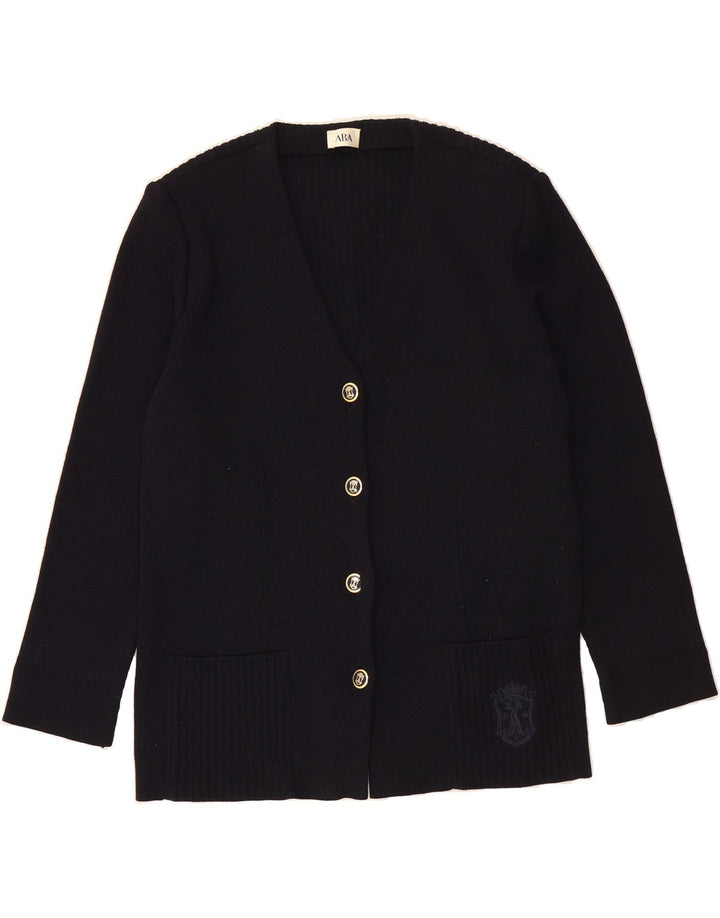 ARA Womens Cardigan Sweater UK 16 Large Navy Blue Wool Vintage ARA and Second-Hand ARA from Messina Hembry 